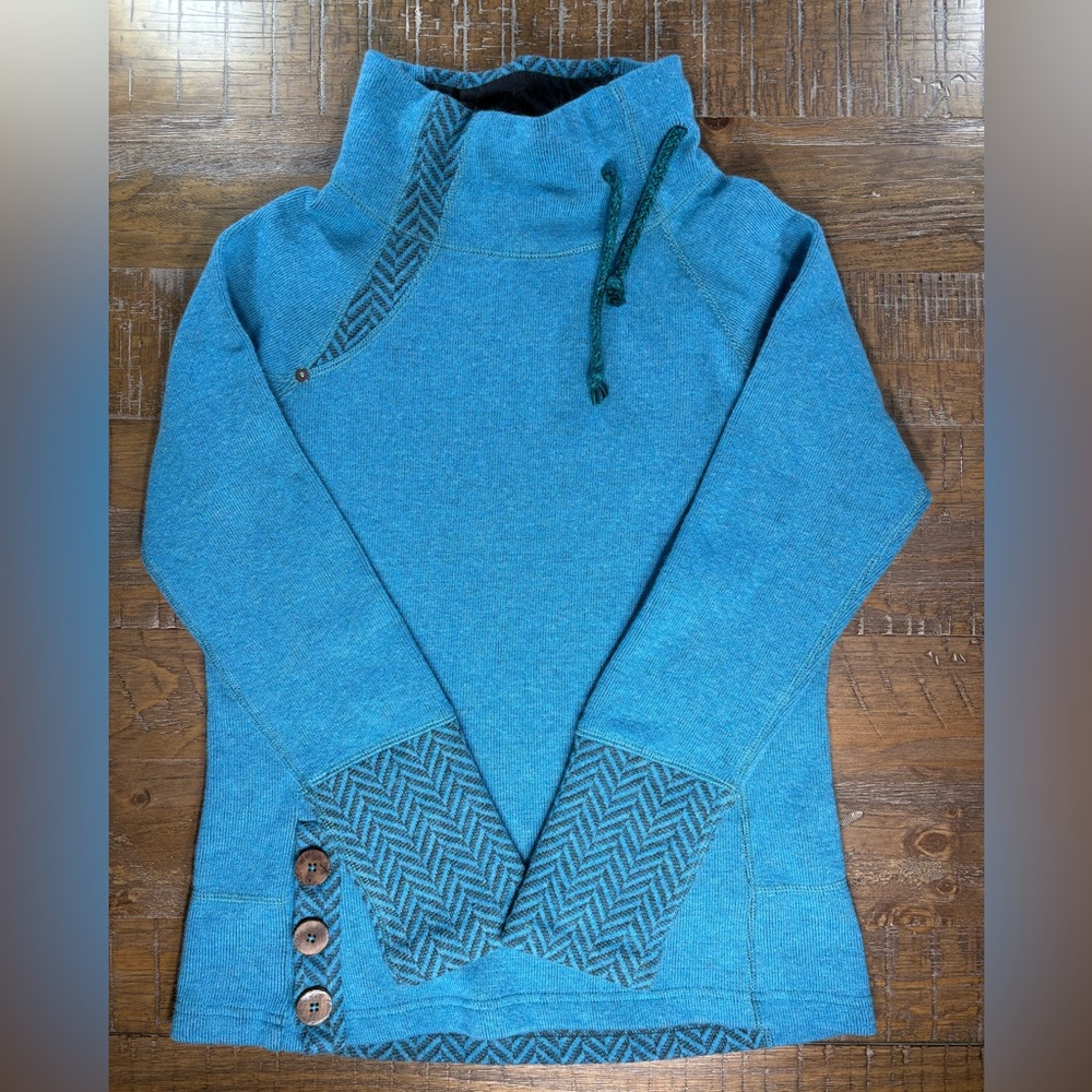 prAna Mock Neck Sweater Wool Blend Sweater